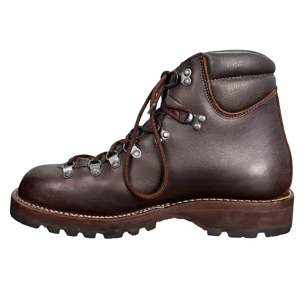 Viberg Pachena Bay Brown Leather Vibram Sole Hiking Boot Size US 10.5 D